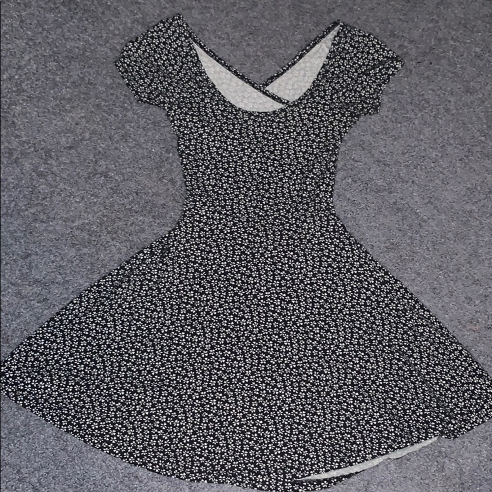 Brandy Navy white floral summer A-line dress